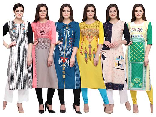 

1 Stop Fashion Women Multi Printed Straight Kurta