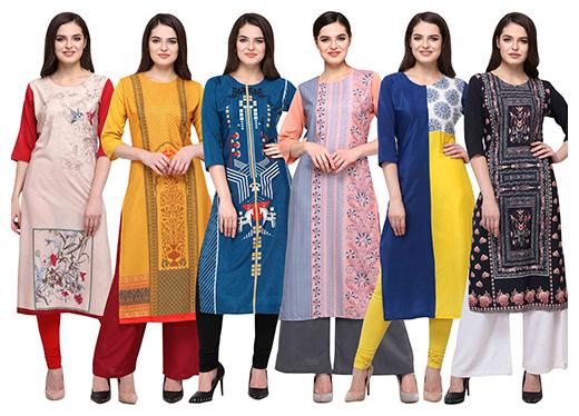 

1 Stop Fashion Women Multi Printed Straight Kurta