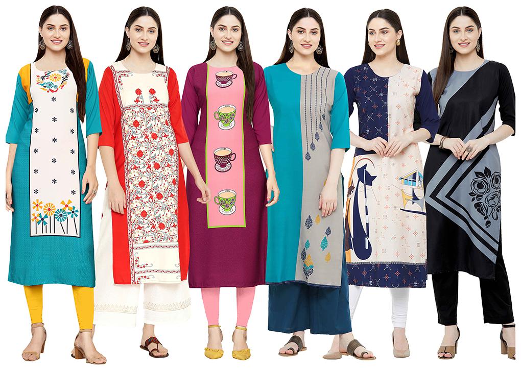 

1 Stop Fashion Women Multi Printed Straight Kurta