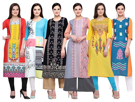 

1 Stop Fashion Women Multi Printed Straight Kurta
