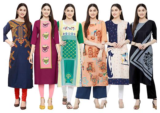 

1 Stop Fashion Women Multi Printed Straight Kurta