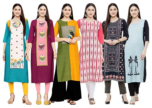 

1 Stop Fashion Women Multi Printed Straight Kurta