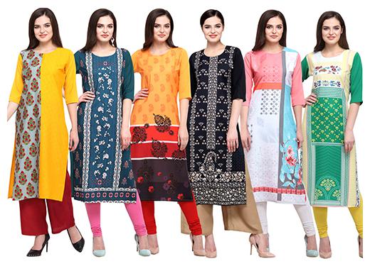 

1 Stop Fashion Women Multi Printed Straight Kurta