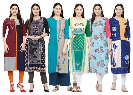 

1 Stop Fashion Women Multi Printed Straight Kurta