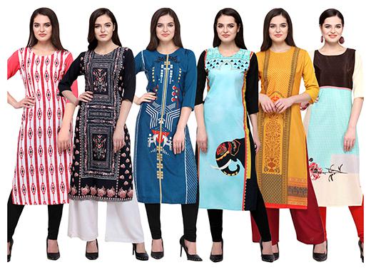 

1 Stop Fashion Women Multi Printed Straight Kurta