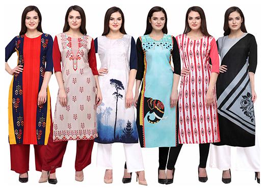 

1 Stop Fashion Women Multi Printed Straight Kurta