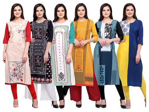 

1 Stop Fashion Women Multi Printed Straight Kurta