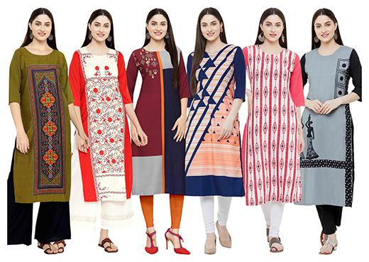 

1 Stop Fashion Women Multi Printed Straight Kurta