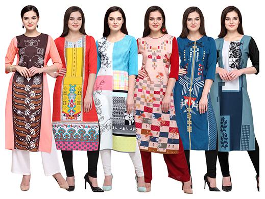 

1 Stop Fashion Women Multi Printed Straight Kurta