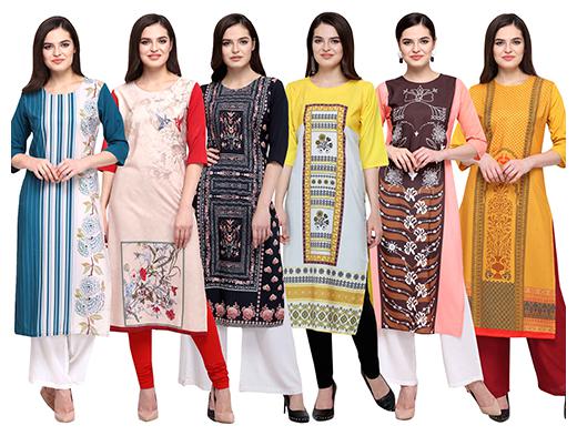 

1 Stop Fashion Women Multi Printed Straight Kurta