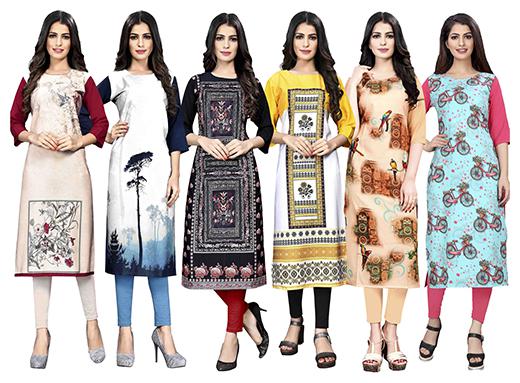 

1 Stop Fashion Women Multi Printed Straight Kurta