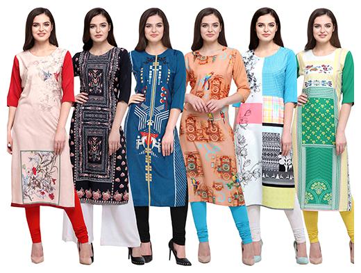 

1 Stop Fashion Women Multi Printed Straight Kurta