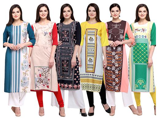 

1 Stop Fashion Women Multi Printed Straight Kurta