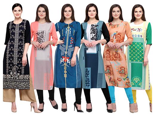 

1 Stop Fashion Women Multi Printed Straight Kurta