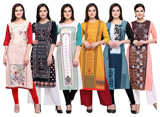 

1 Stop Fashion Women Multi Printed Straight Kurta