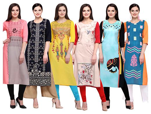 

1 Stop Fashion Women Multi Printed Straight Kurta