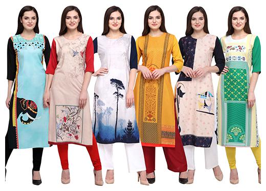 

1 Stop Fashion Women Multi Printed Straight Kurta