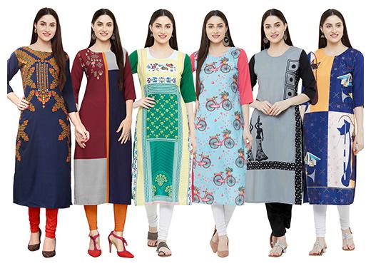 

1 Stop Fashion Women Multi Printed Straight Kurta