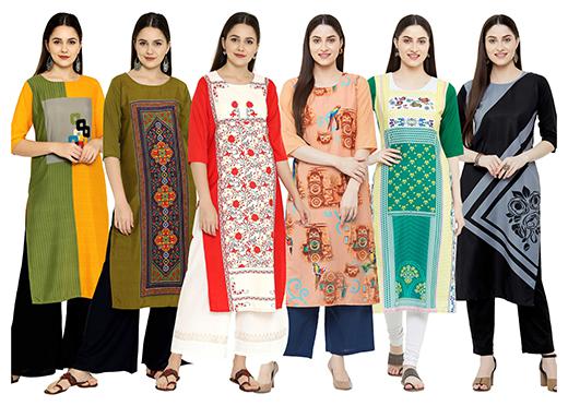 

1 Stop Fashion Women Multi Printed Straight Kurta