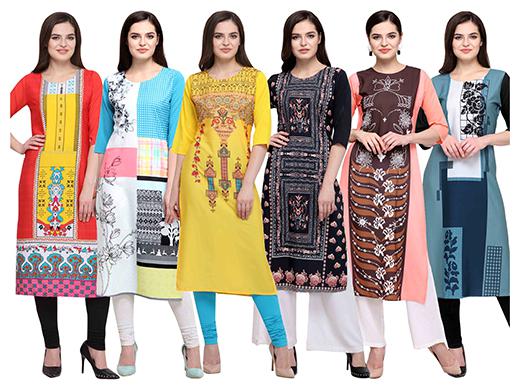 

1 Stop Fashion Women Multi Printed Straight Kurta