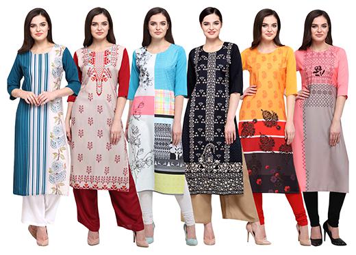 

1 Stop Fashion Women Multi Printed Straight Kurta