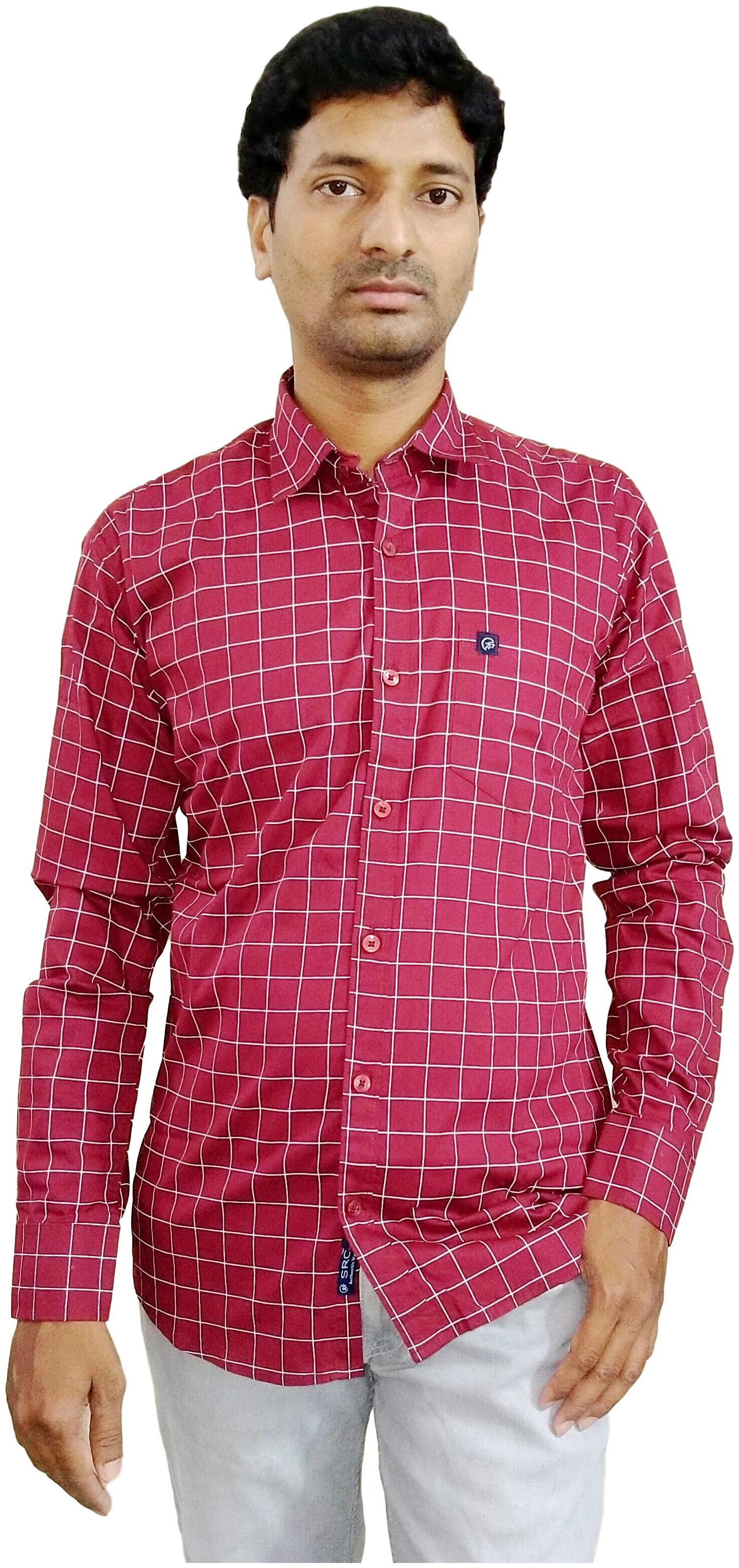 

SRC Men Maroon Printed Regular Fit Casual Shirt