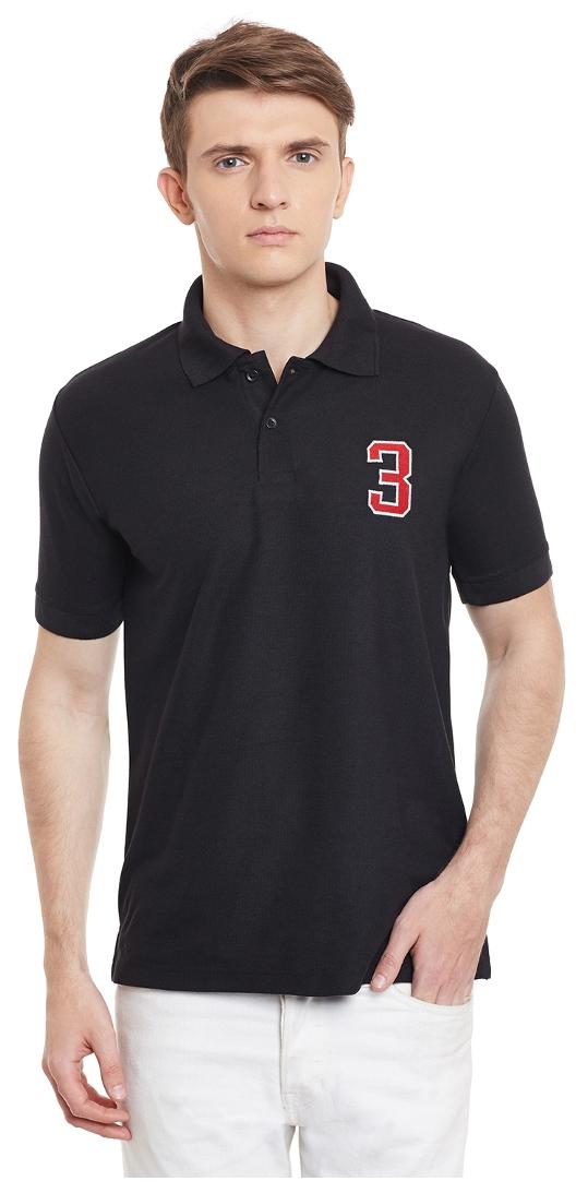 

100 Tees Men s Solid T-Shirt - Black
