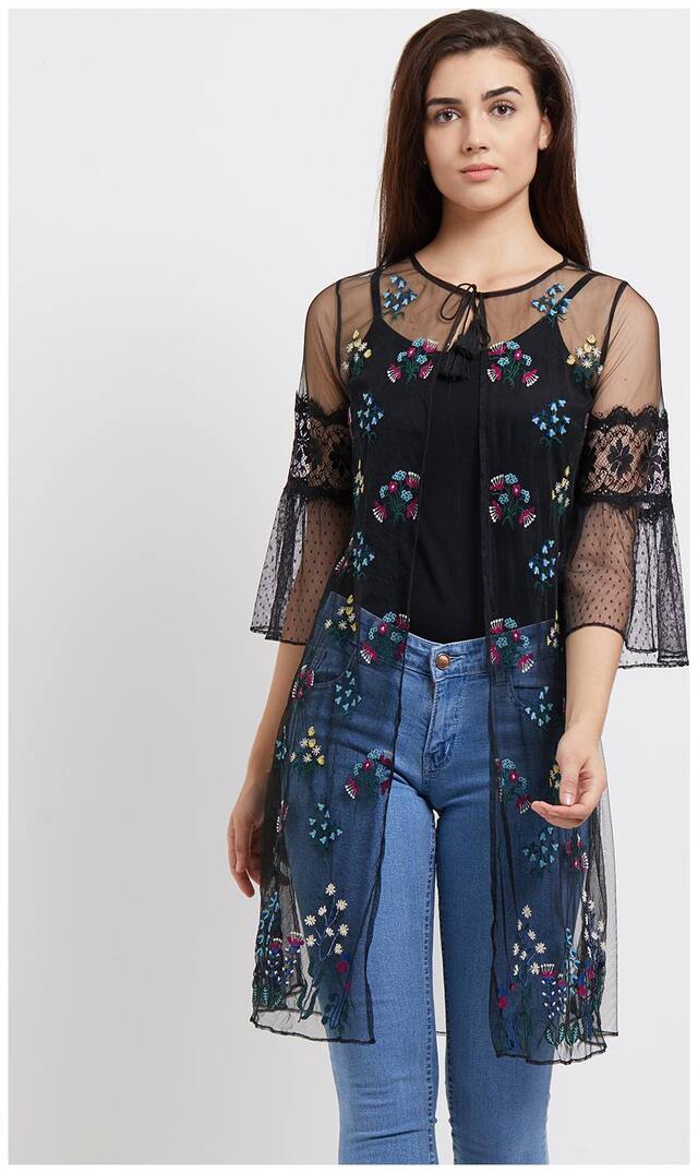 109°F Women Shrug - Black