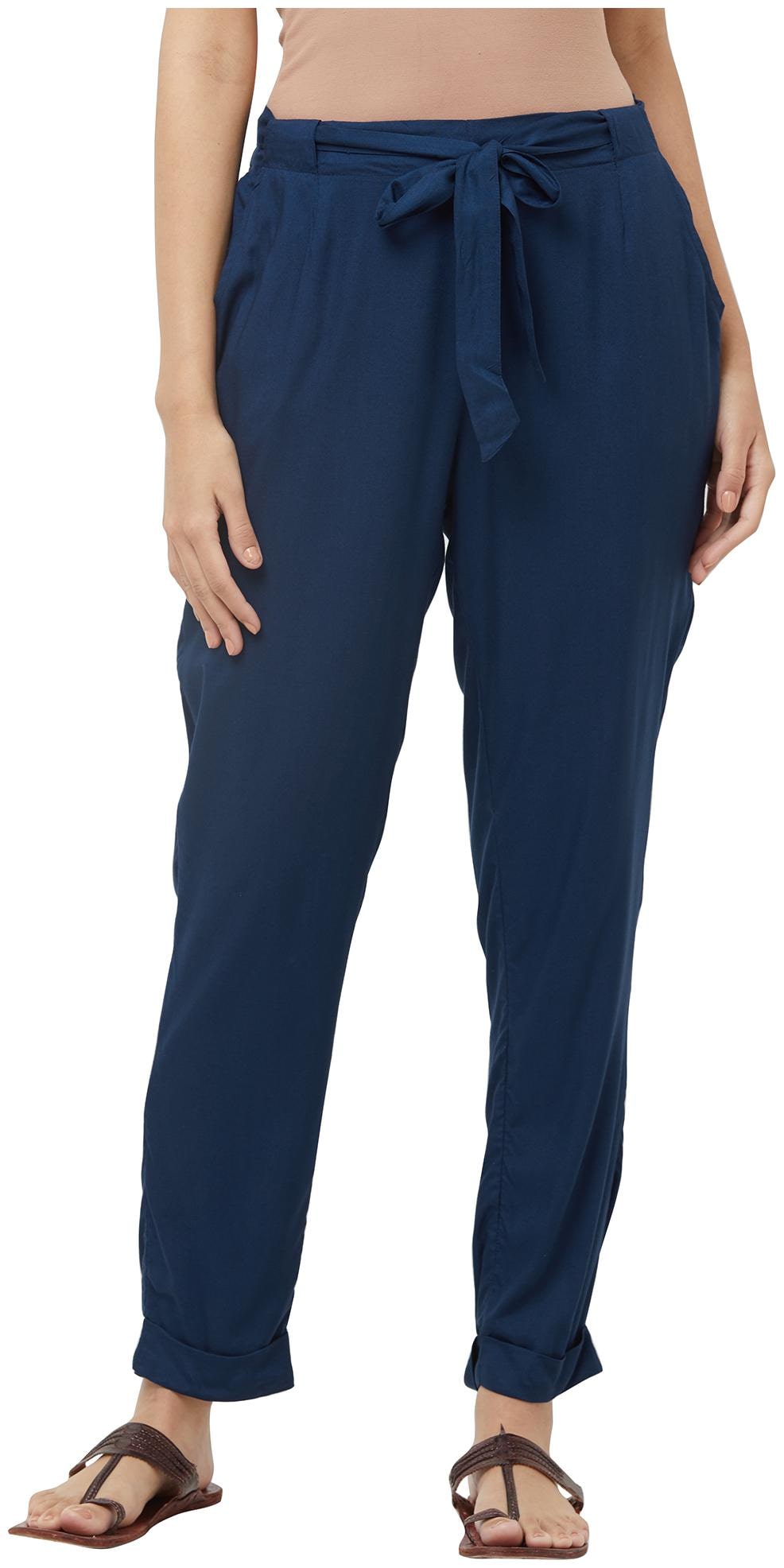 

109 F Women Navy Regular fit Regular pants