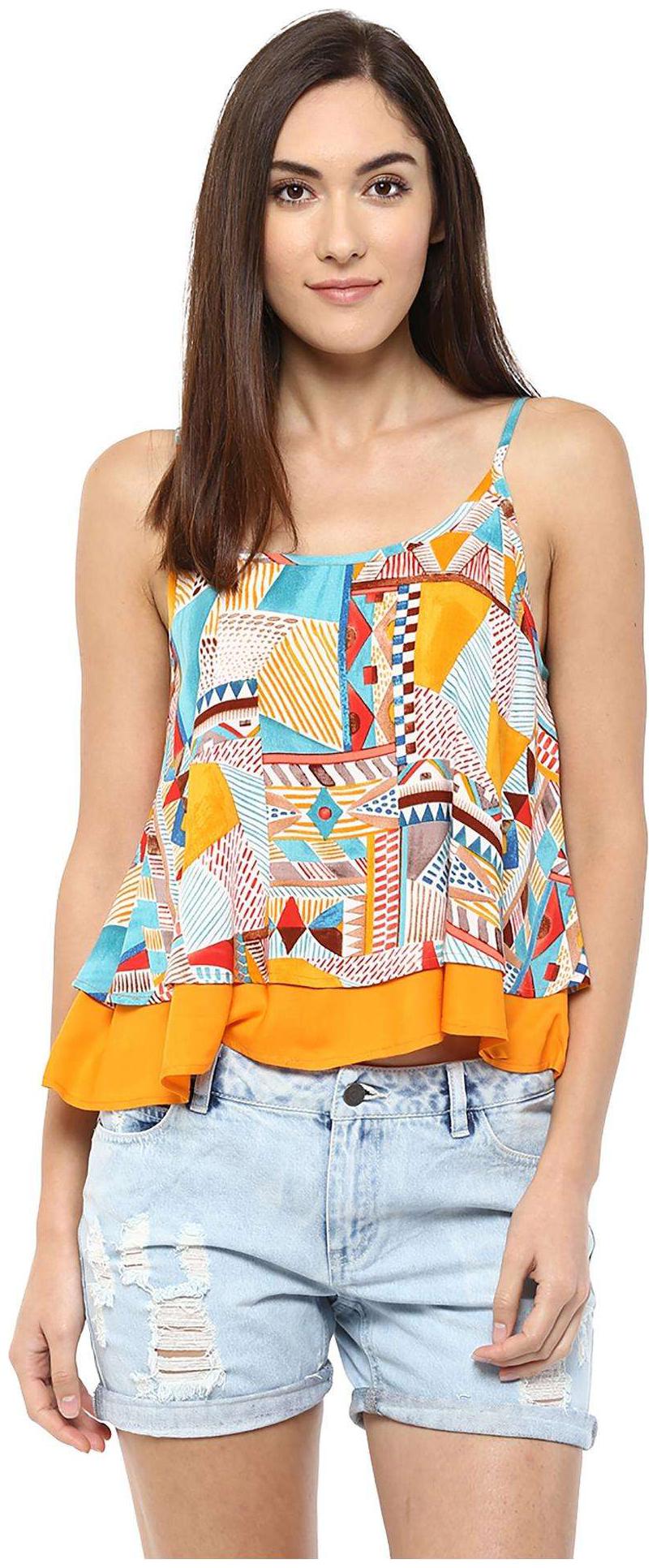 

109 F Women Solid Regular top - Multi