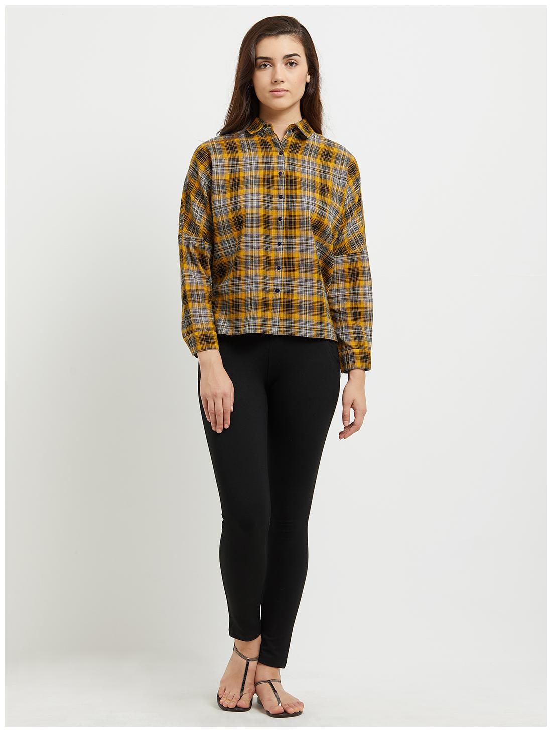 

109 F Women Multi Checked Regular Fit Shirt