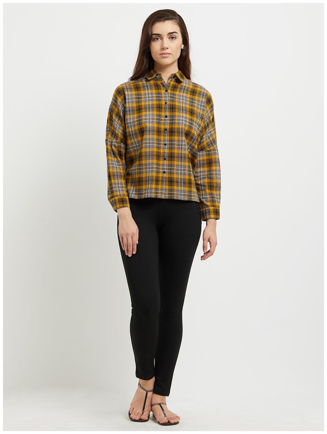 

109 F Women Multi Checked Regular Fit Shirt