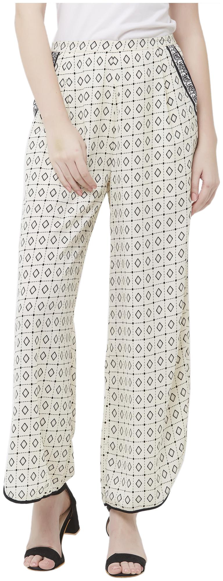 

109 F Polyester Printed Palazzo-White