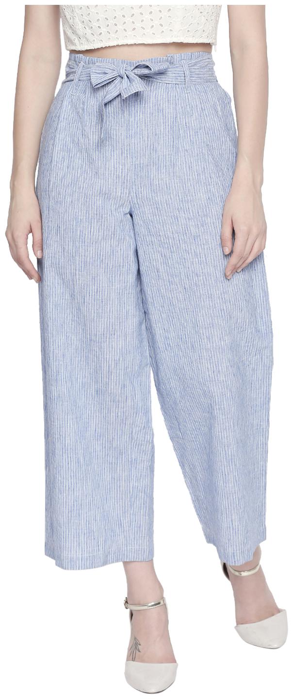 

109 F Women Blue Regular fit Regular pants