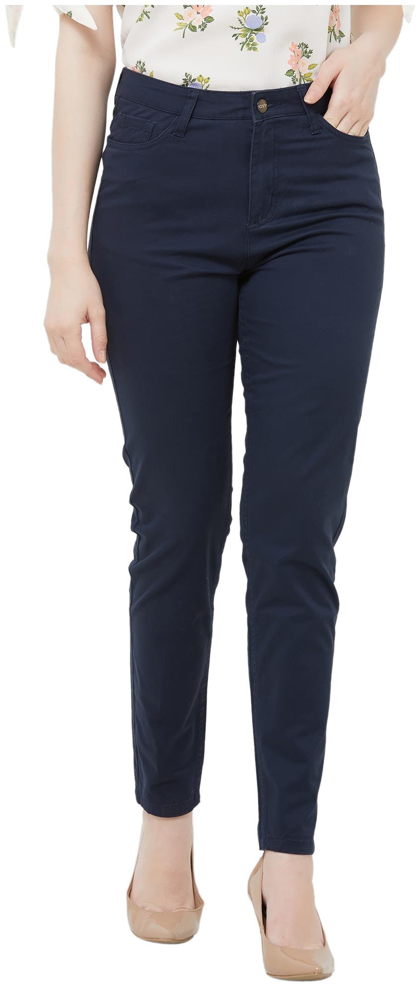 

109 F Women Navy Regular fit Regular pants