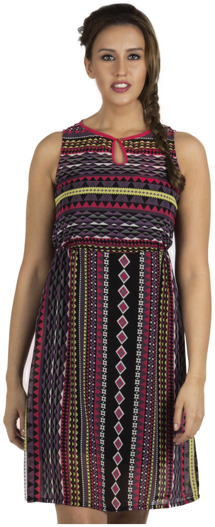 

109 F Multi Printed A-line dress