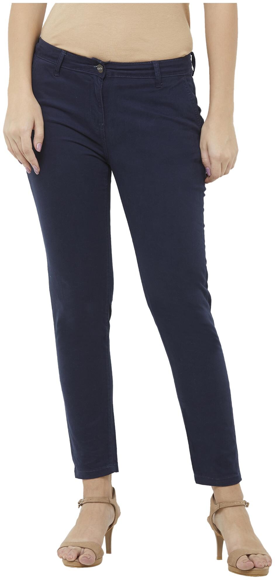 

109 F Women Blue Regular fit Regular pants