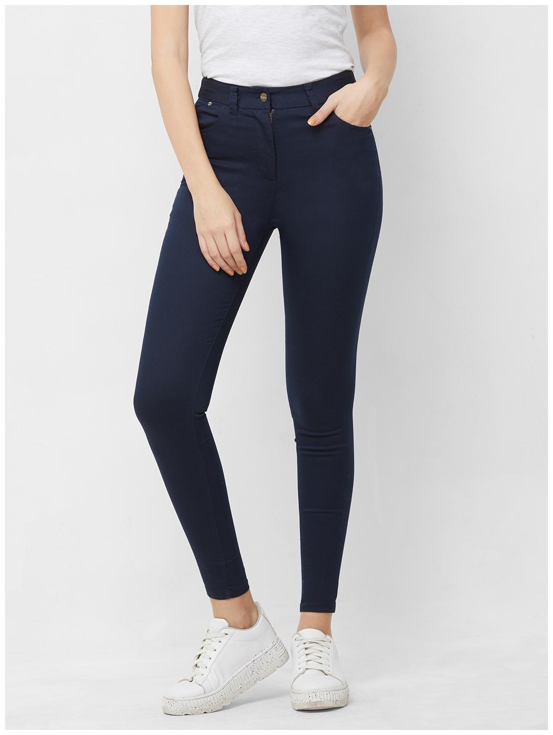 

109 F Women Blue Regular fit Regular pants