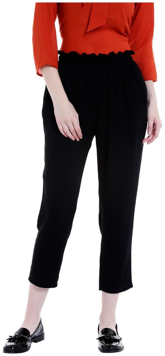 

109 F Women Black Regular fit Regular pants