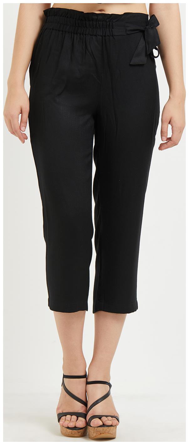 

109 F Women Black Regular fit Regular trousers