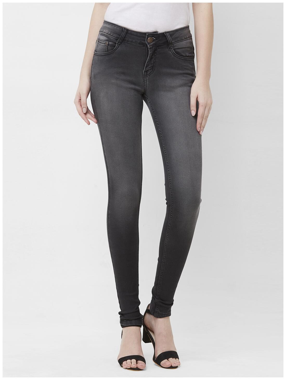 

109 F Women Grey Slim fit Jeans