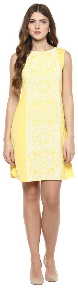 

109 F Women Solid Regular top - Yellow