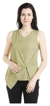 

109 F Women Solid Regular top - Yellow