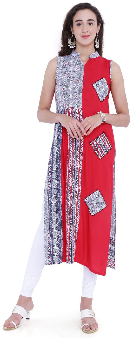 

18 Fire Women Multi Printed Straight Kurti