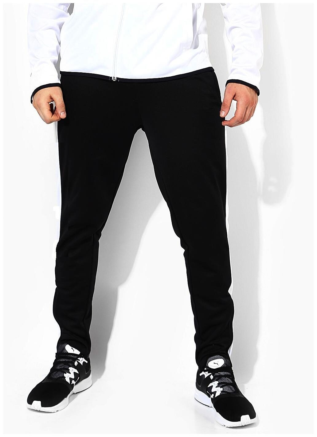 

22K BLACK Zipper Pockets Comfortable Sports Polyester Trackpant