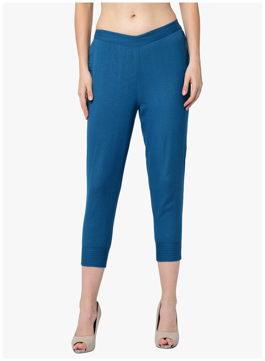 

2Bme Cotton Solid Blue Regular for women