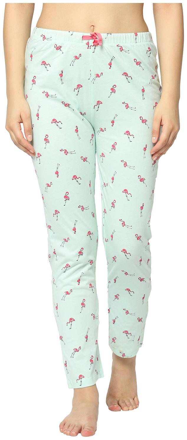 

2BMe Women Regular fit Cotton Printed Track pants - Green