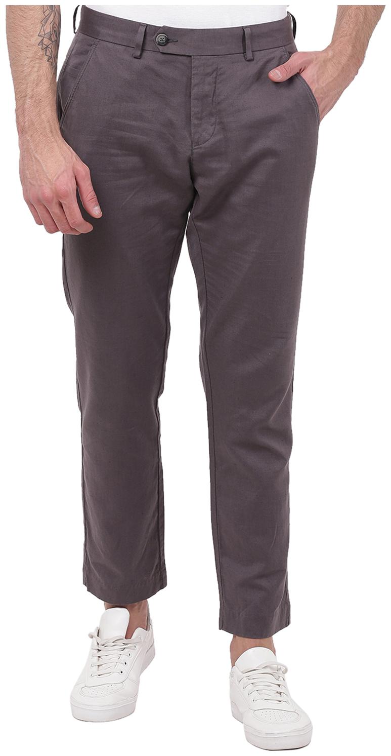 

2BMe Men Grey Solid Regular fit Chinos