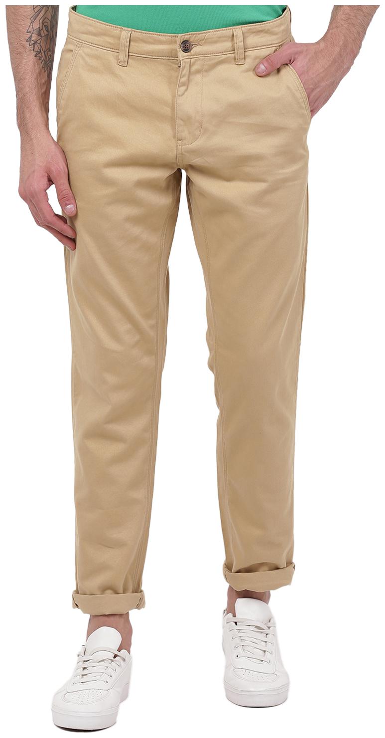 

2BMe Men Beige Solid Regular fit Chinos