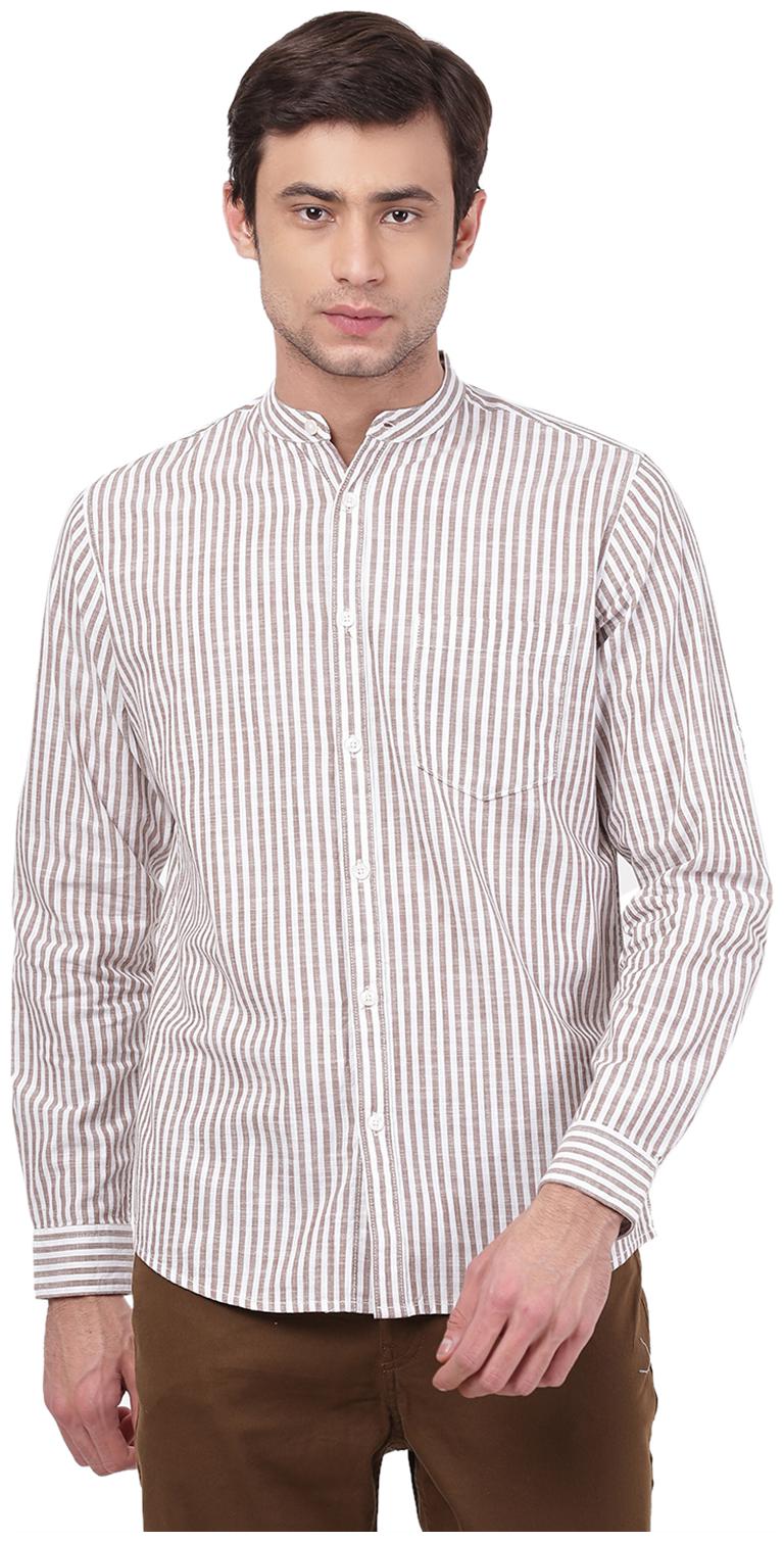 

2BMe Men Brown Checked Slim Fit Casual Shirt